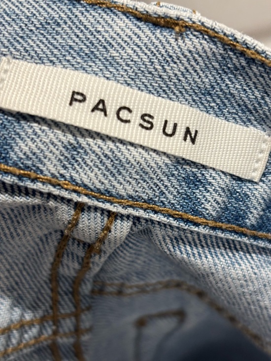 PacSun High Rise Straight Distressed Ripped Knees Cotton Jeans size 25 - Picture 4 of 16